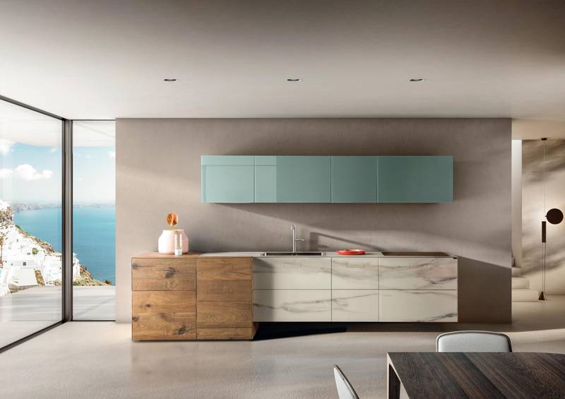 cucina in marmo e legno | Cucina 36e8 Marble XGlass| LAGO