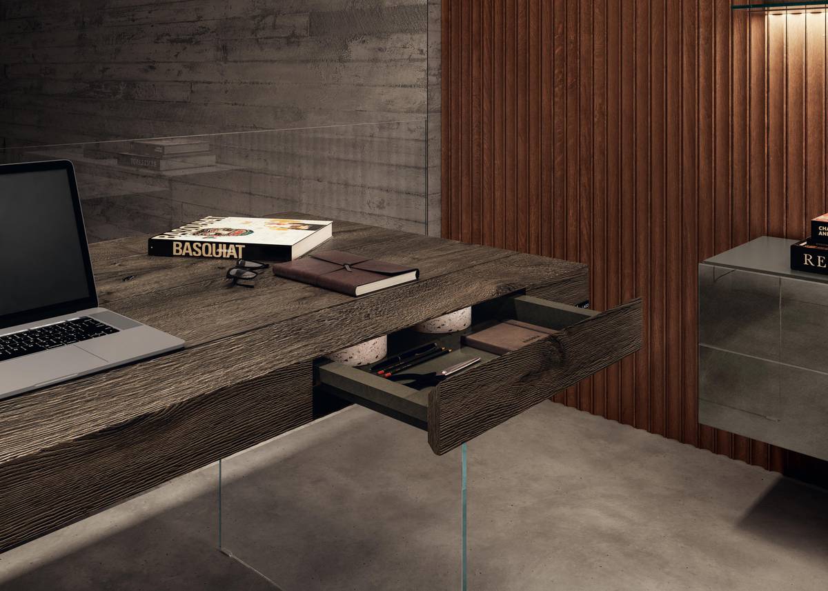 cajón oculto escritorio en madera | Home Office | LAGO