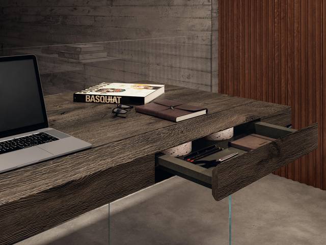 cajón oculto escritorio en madera | Home Office | LAGO