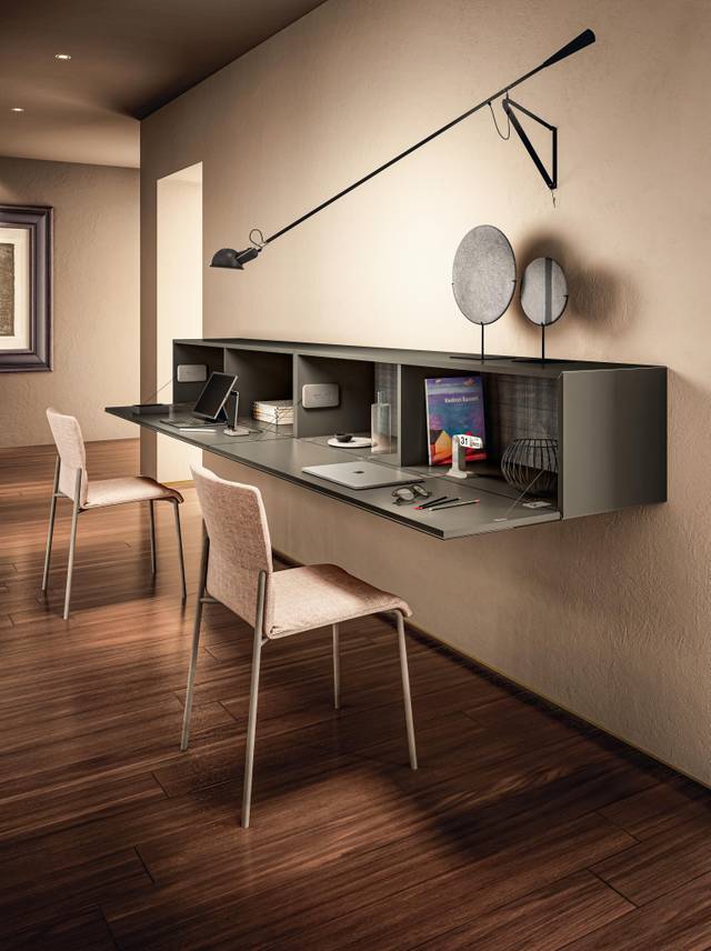 escritorio de pared ahorra espacio| Home Office | LAGO