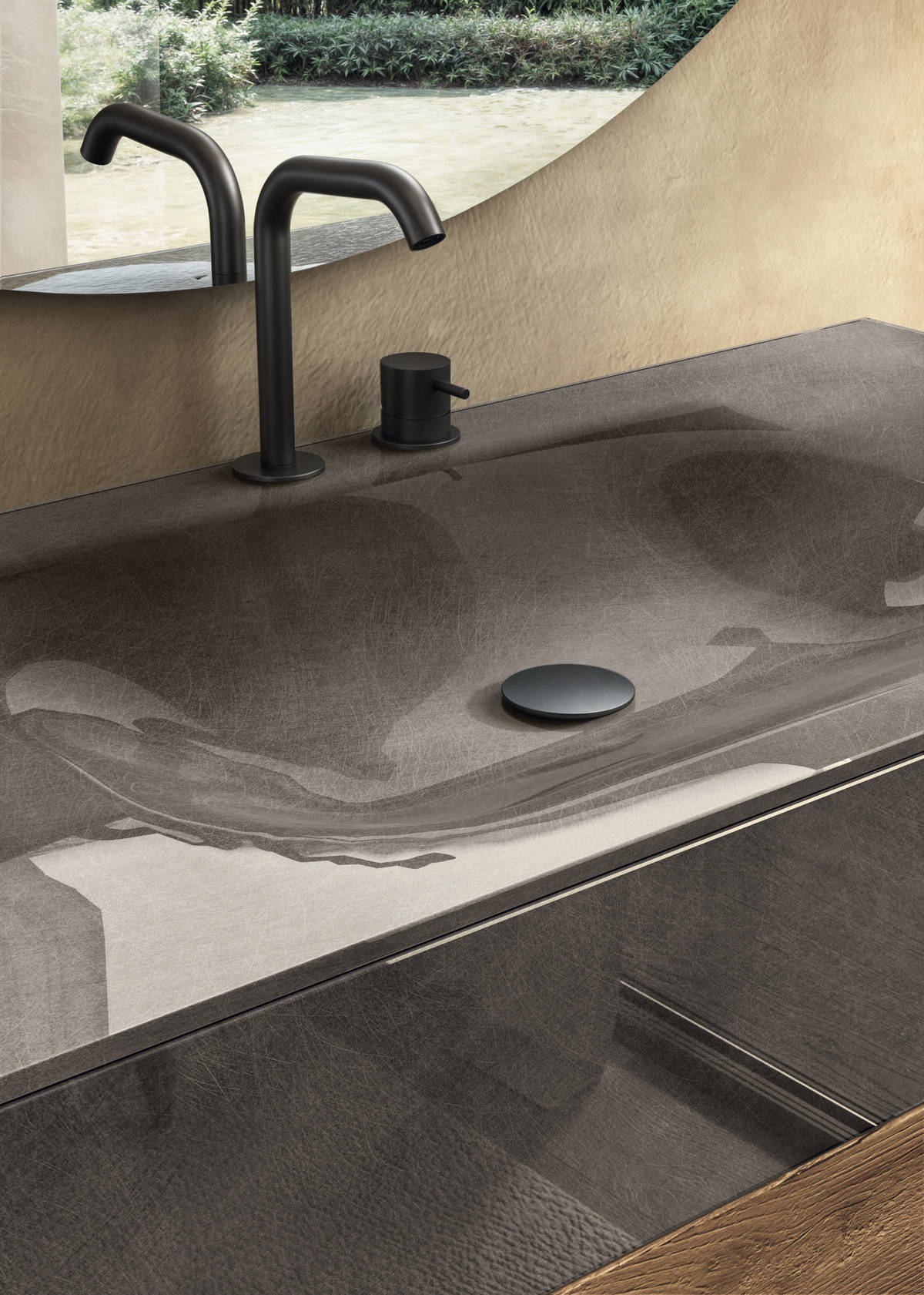 lavabo en verre gris | Lavabo 36e8 | LAGO