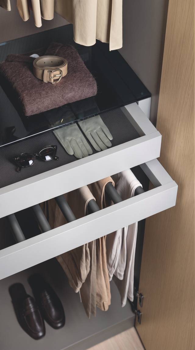 close-up of the wardrobe interior | Aura Wardrobe | LAGO close-up of the wardrobe interior | Aura Wardrobe | LAGO