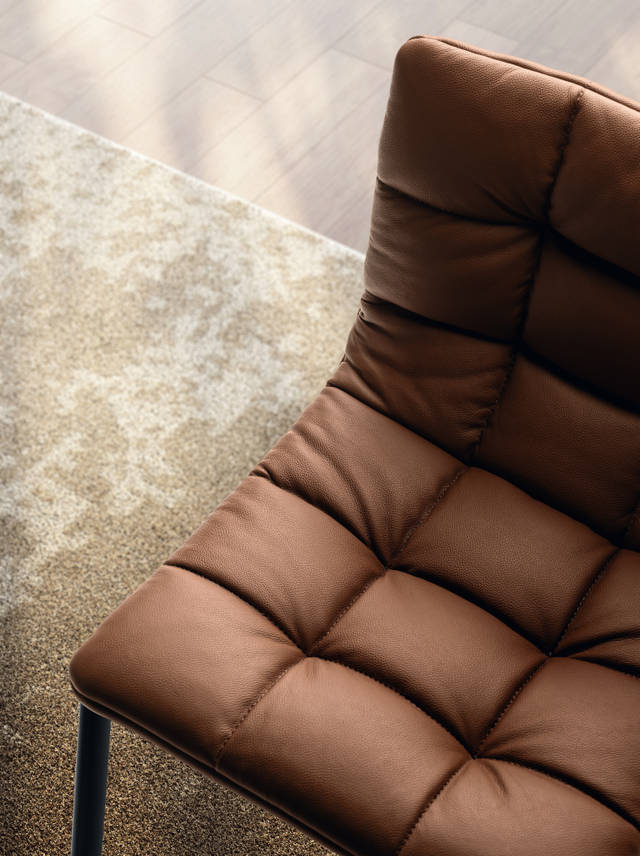 leather chair upholstery detail | Mezz'aria Chair | LAGO