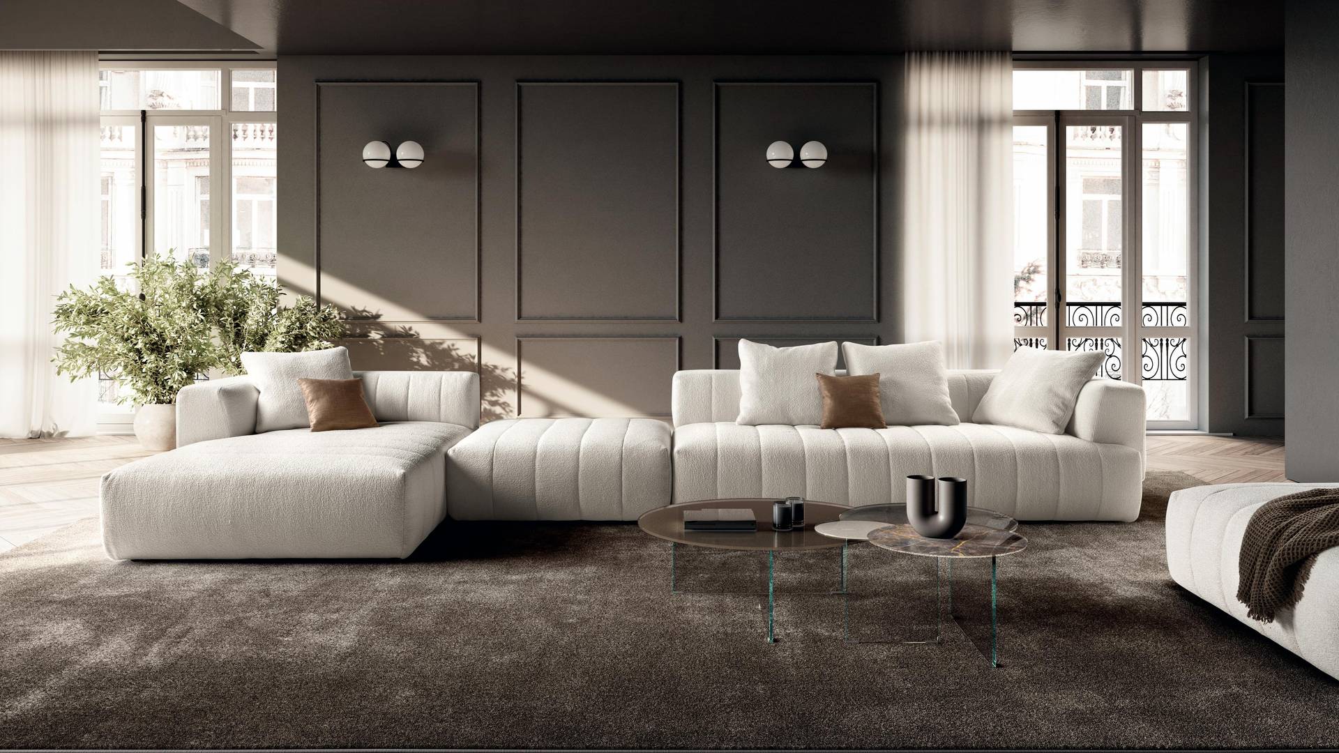 Design sofa with chaise longue | Hero Sofa | LAGO
