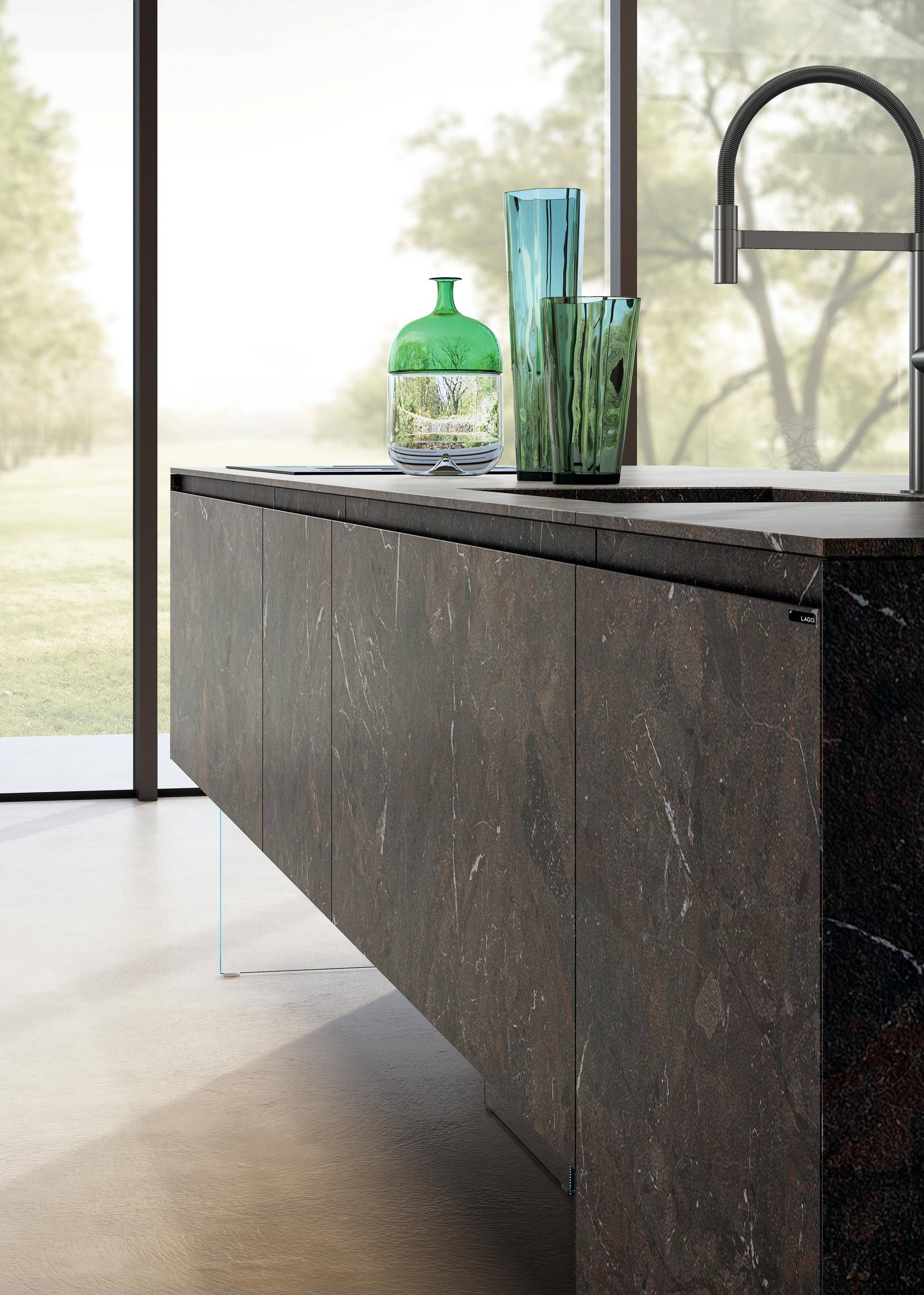 isola per cucina con apertura a gola | Cucina 36e8 Cut | LAGO isola per cucina con apertura a gola | Cucina 36e8 Cut | LAGO