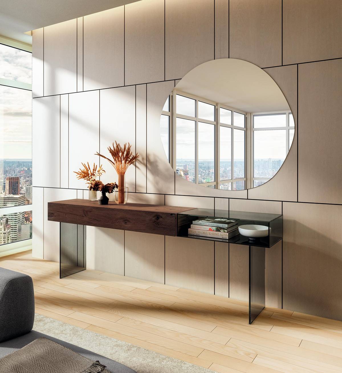 specchio moderno con consolle | Consolle 36e8 Glass| LAGO specchio moderno con consolle | Consolle 36e8 Glass| LAGO