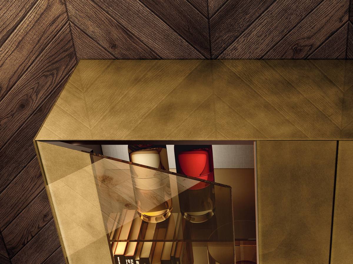 mobile con vetrina bronzo | Madia N.O.W. | LAGO mobile con vetrina bronzo | Madia N.O.W. | LAGO
