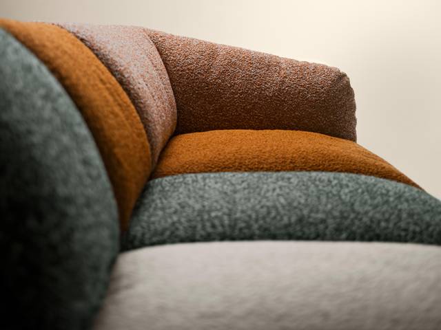 coloured upholstered sofa | Not Only White Sofa | LAGO
