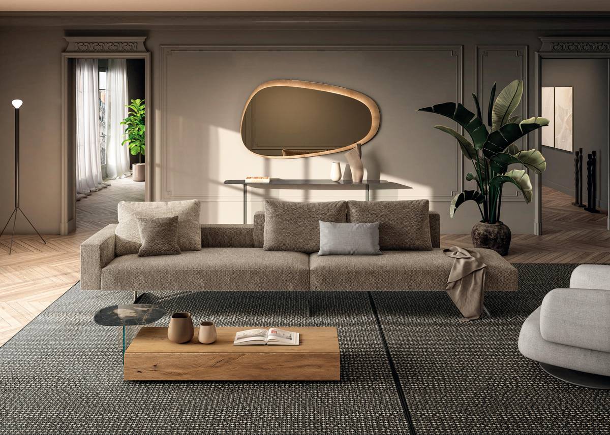 sofá de tela suspendido para salón | Sofá Air | LAGO