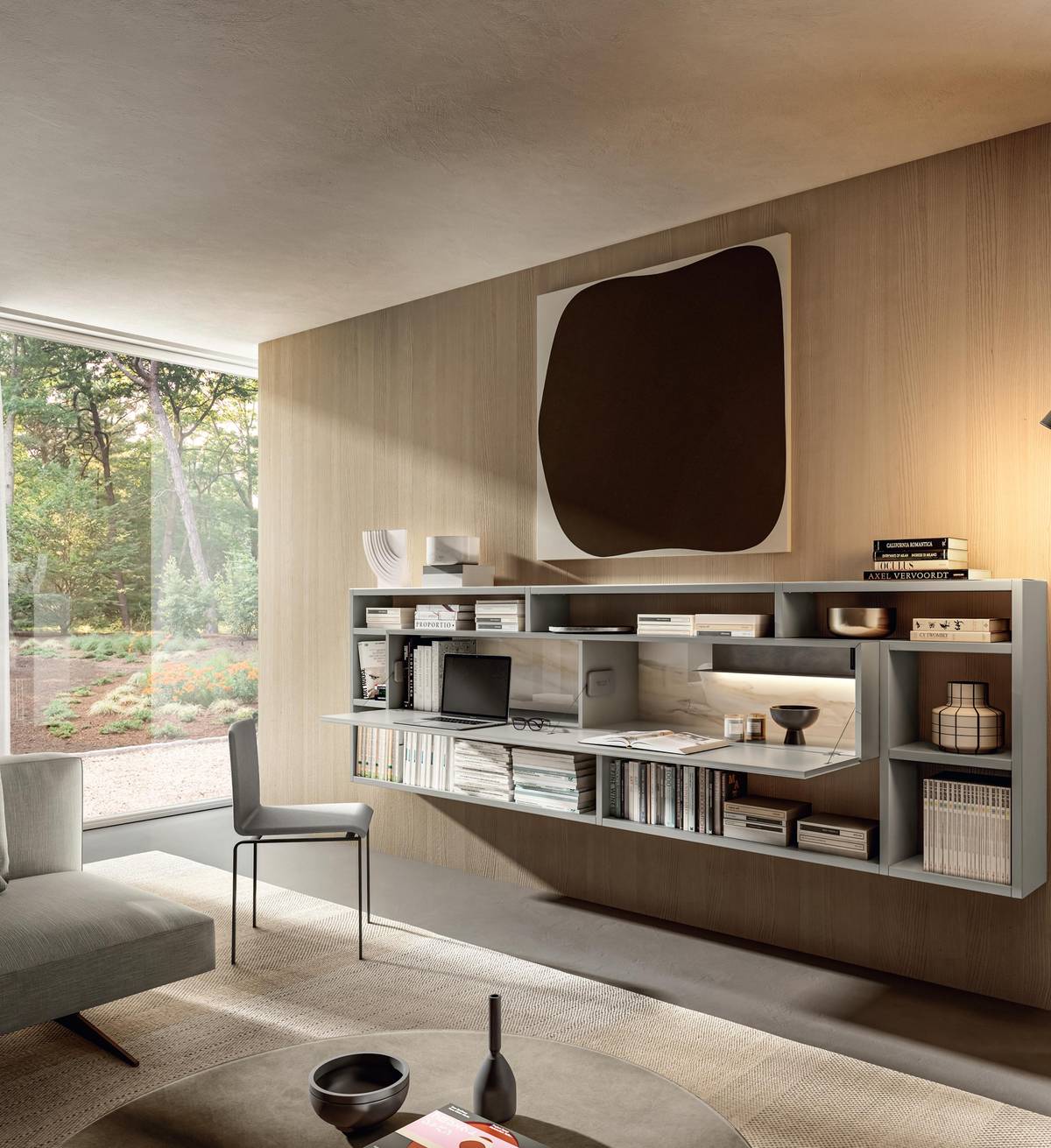 librería con escritorio oculto| Home Office | LAGO librería con escritorio oculto| Home Office | LAGO