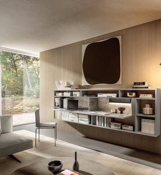 bibliothèque avec bureau escamotable| Home Office | LAGO bibliothèque avec bureau escamotable| Home Office | LAGO