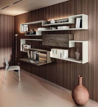 bibliothèque murale avec écritoire| Home Office | LAGO bibliothèque murale avec écritoire| Home Office | LAGO