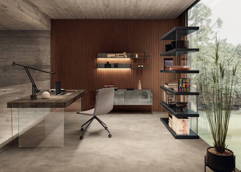 bureau suspendu en bois | Home Office | LAGO