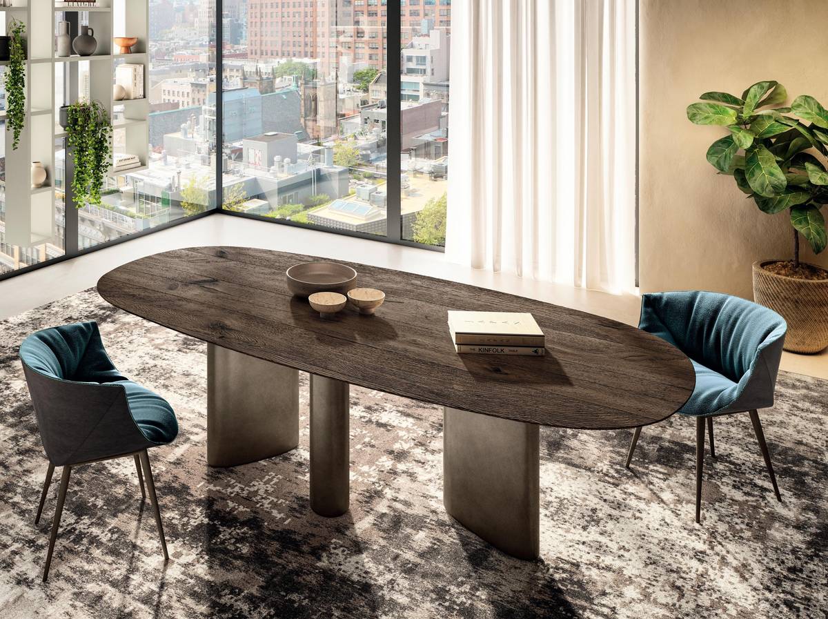 dining table shaped top | Hoa Table | LAGO