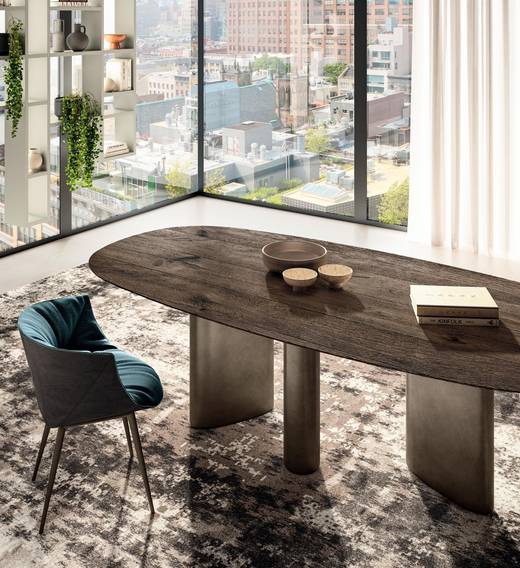 table de salle à manger avec plateau façonné | Table Hoa | LAGO