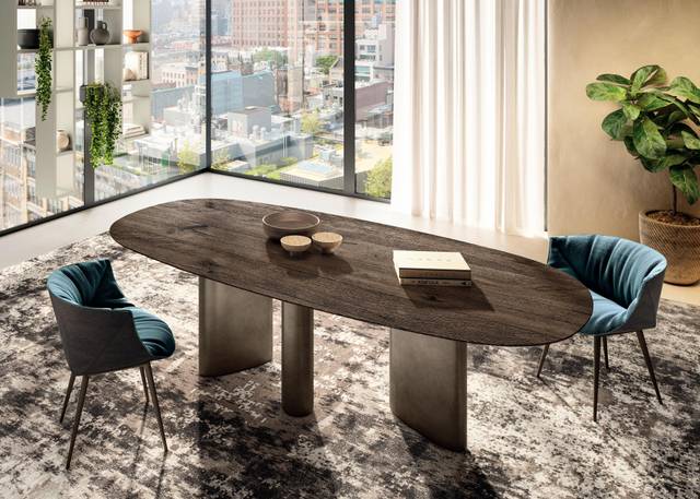 dining table shaped top | Hoa Table | LAGO