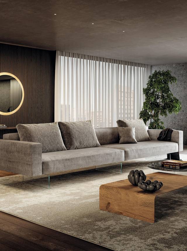 sofá beige para salón moderno | Sofá Air | LAGO