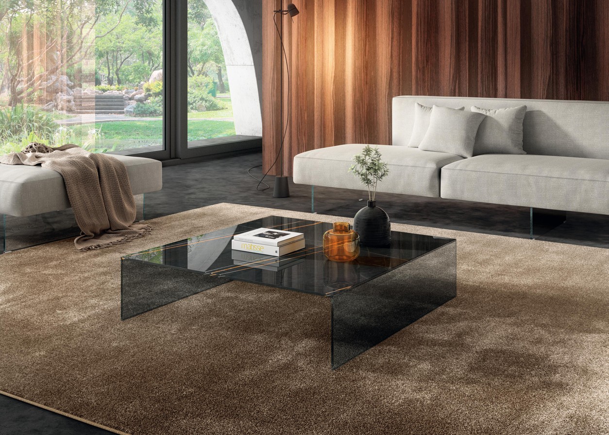 smoked glass occasional table | Upglass Coffee Table | LAGO