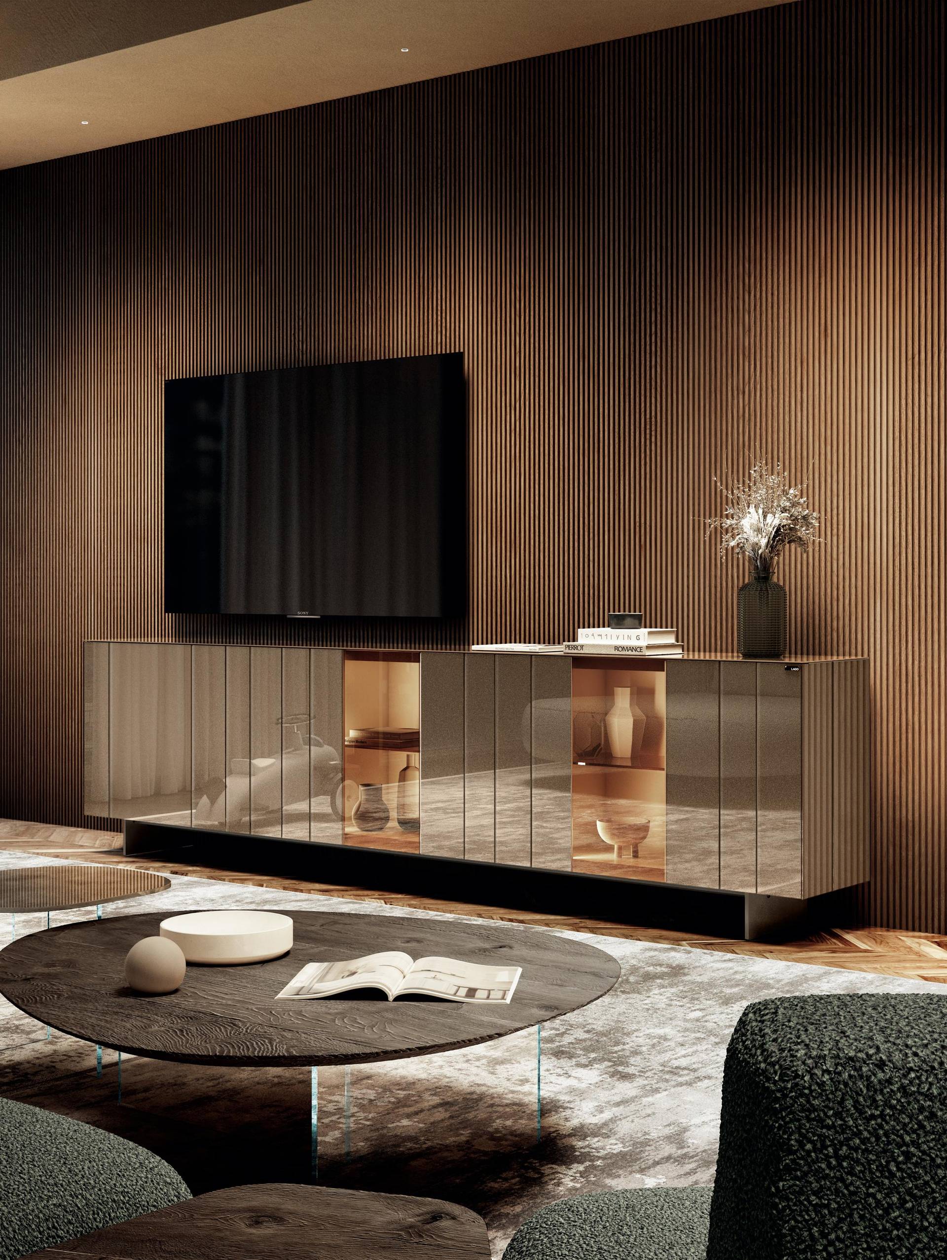 living room Tv unit with display cabinets | N.O.W. Tv Unit  | LAGO