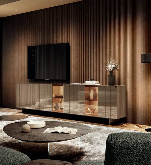 meuble TV de salon avec vitrines | Meuble TV | LAGO