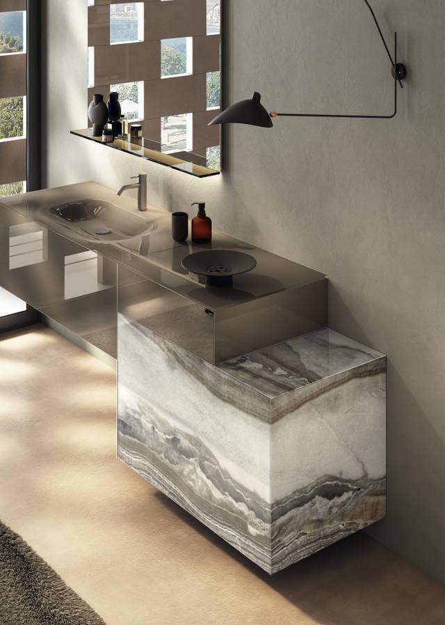 bathroom cabinet with integrated basin | 36e8 Basin | LAGO