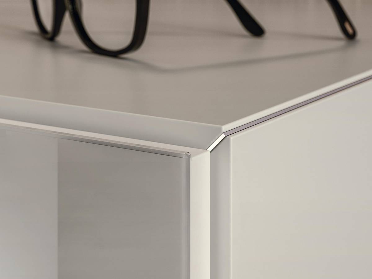 aluminium filigree white wall-mounted bedside table | 36e8 Bedside Table | LAGO