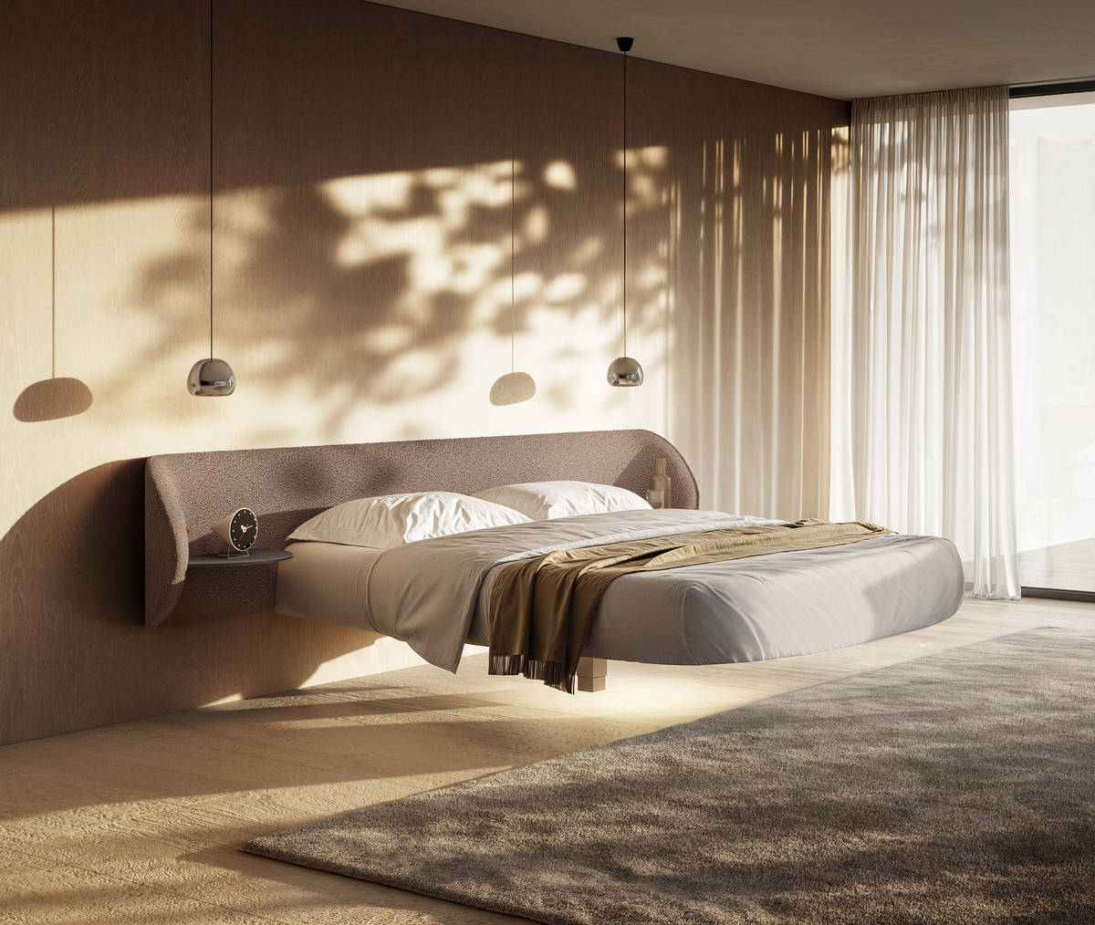 suspended round bed | Roundy Fluttua Bed | LAGO suspended round bed | Roundy Fluttua Bed | LAGO