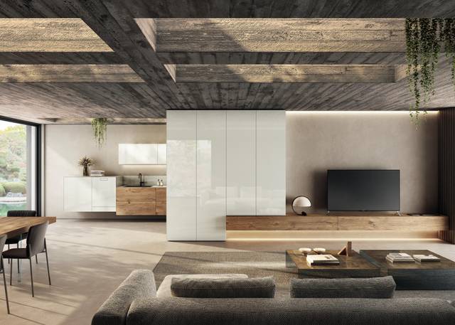 cucina e soggiorno di design | Cucina 36e8 | LAGO