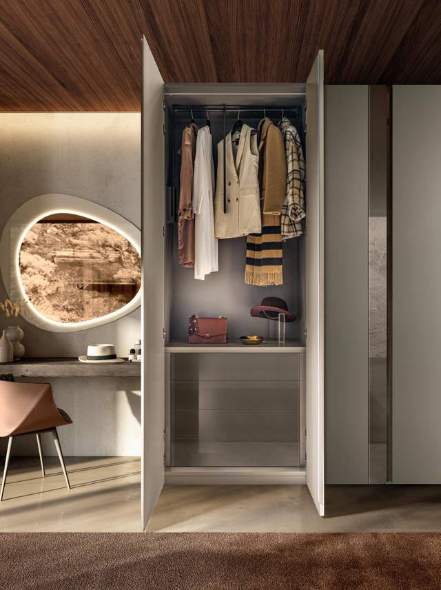 armoire moderne avec portes battantes | Armoire Groove | LAGO