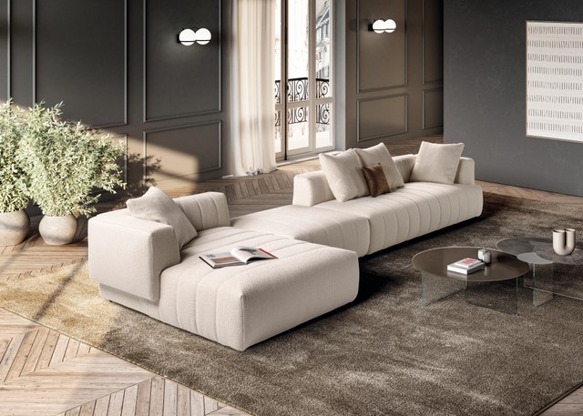 modular sofa with peninsula | Hero Sofa | LAGO