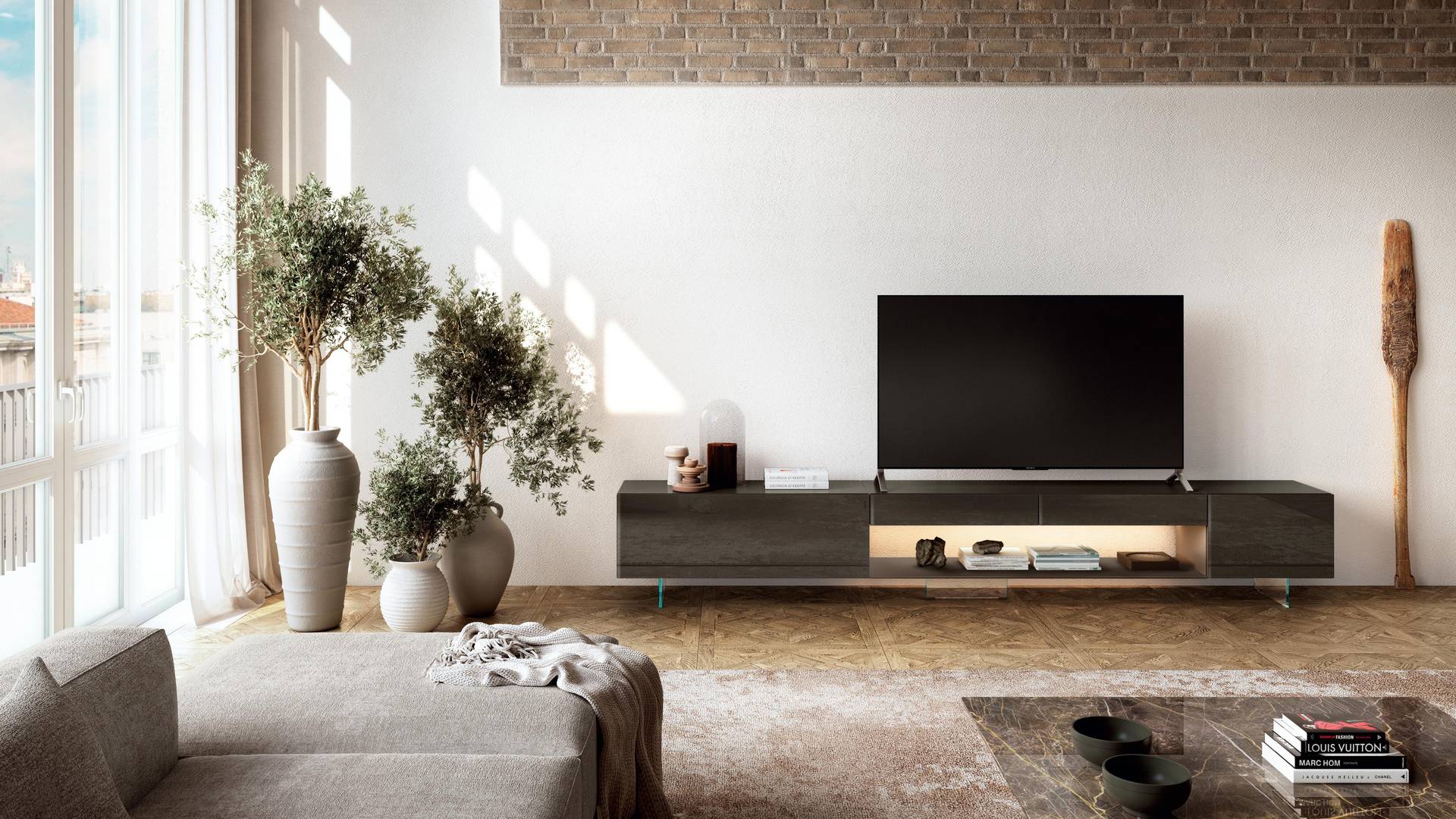 living room  with Tv stand | Tv Unit 36e8 | LAGO