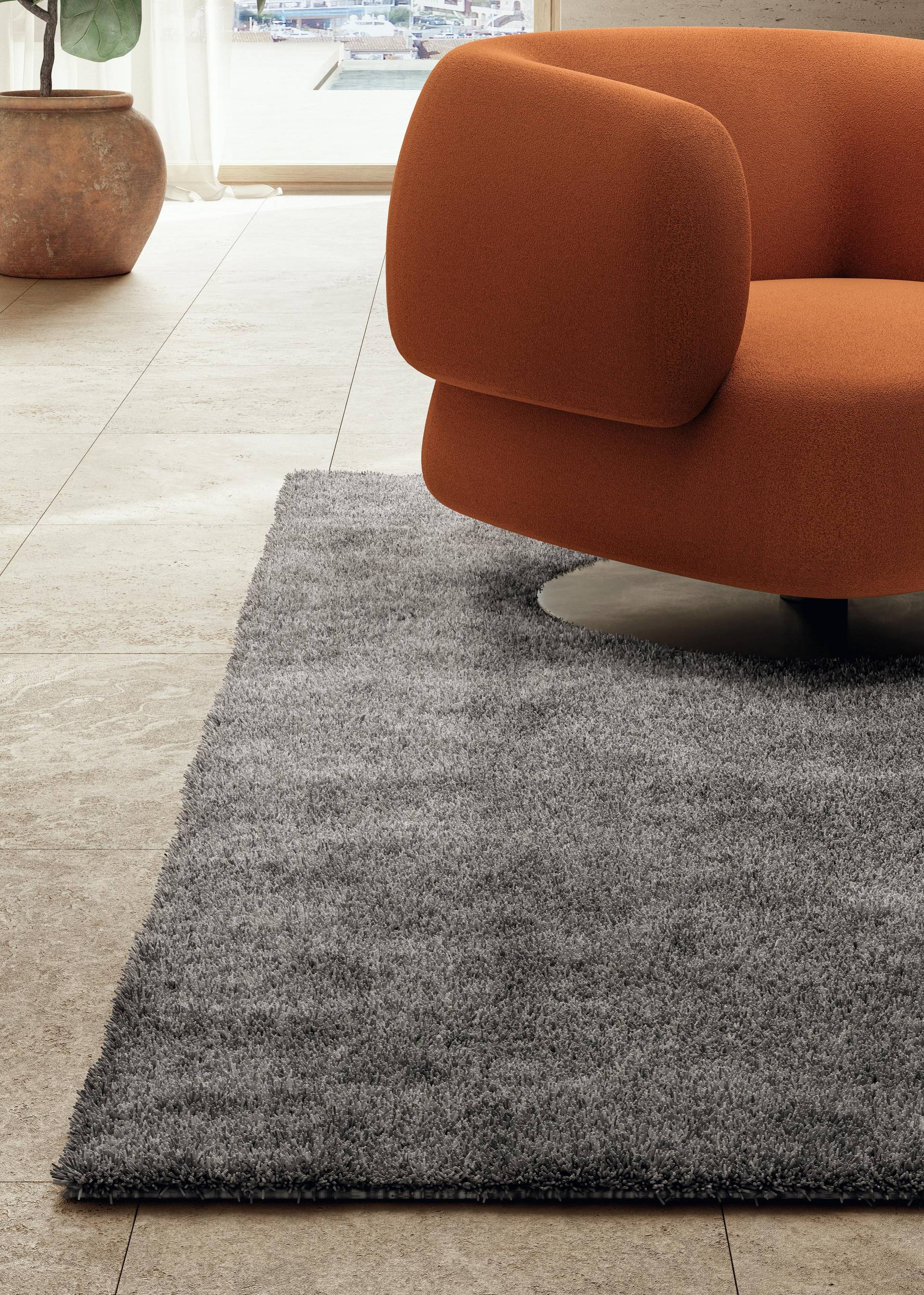 tappeto grigio per soggiorno | Tappeto Kipo | LAGO
