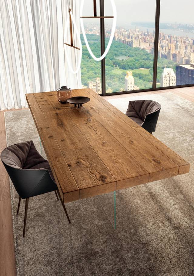 tavolo di design in legno con sedie | Tavolo Air | LAGO