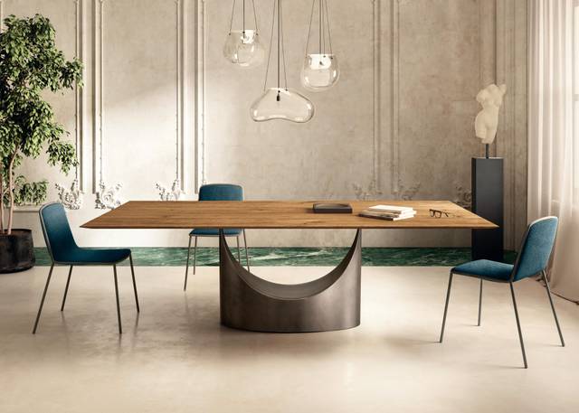 mesa de salón tapa de madera | Mesa U | LAGO
