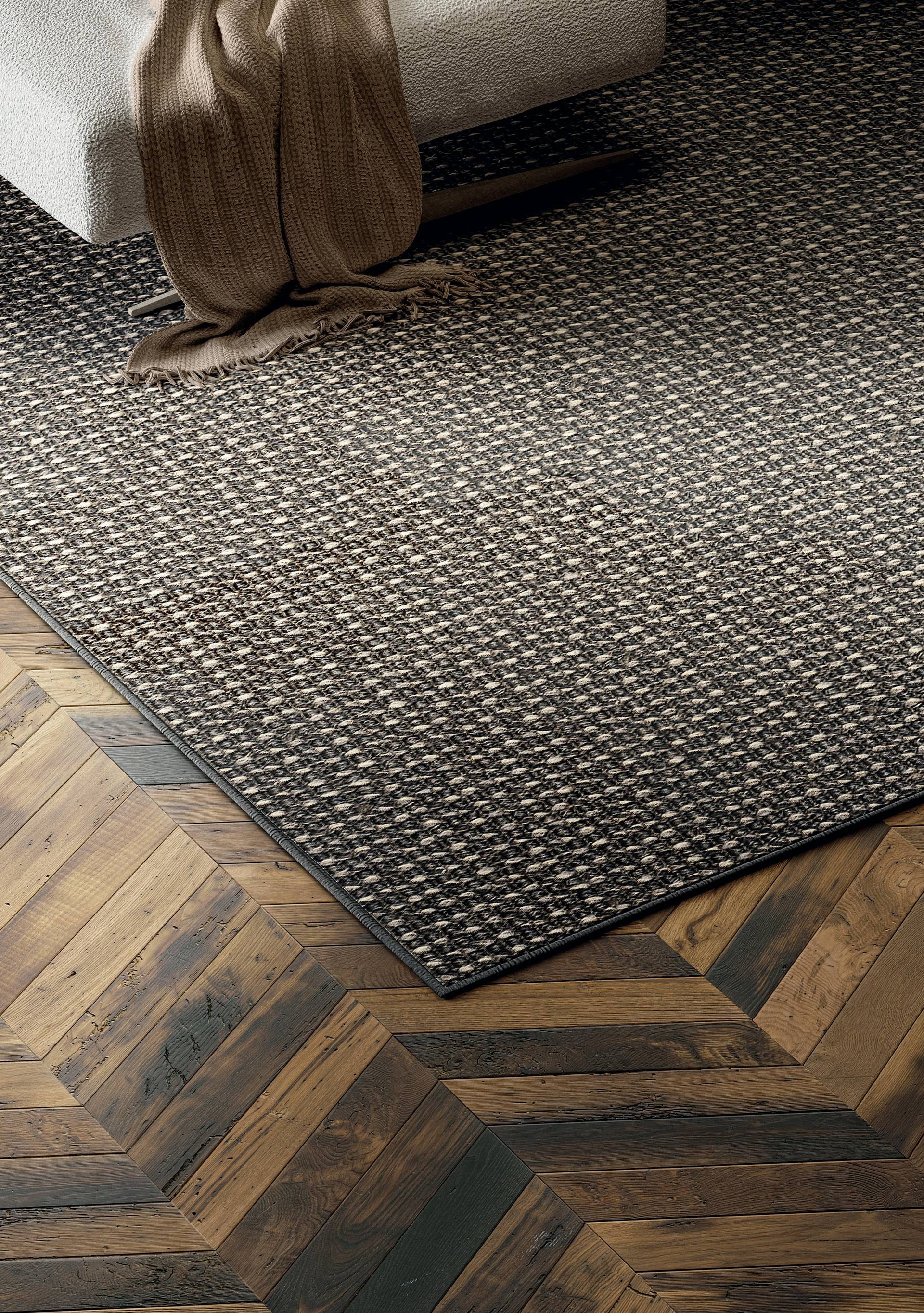 brown designer living room rug | Mozek Carpet | LAGO