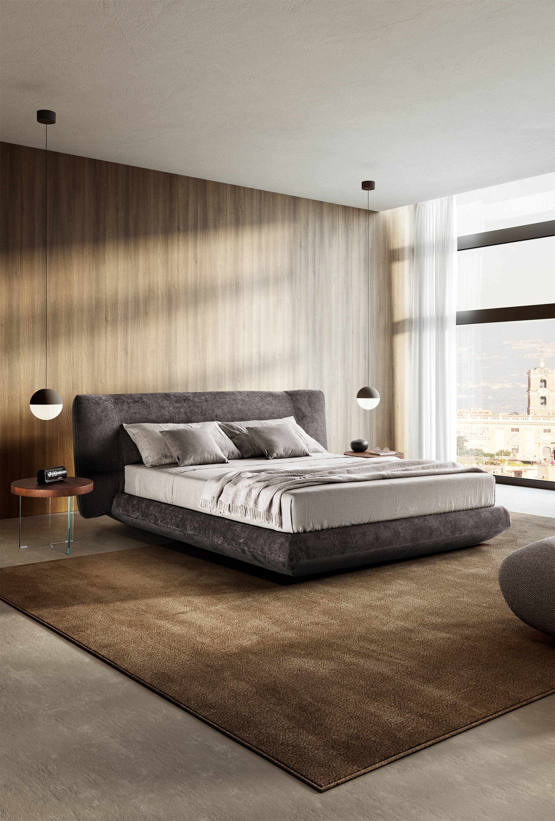 letto contenitore con testiera imbottita | Letto Bed-In | LAGO