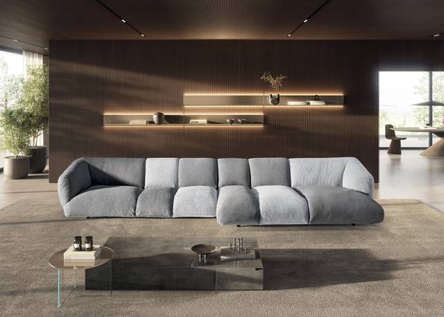 divano lineare grigio per soggiorno | Divano Not Only White | LAGO