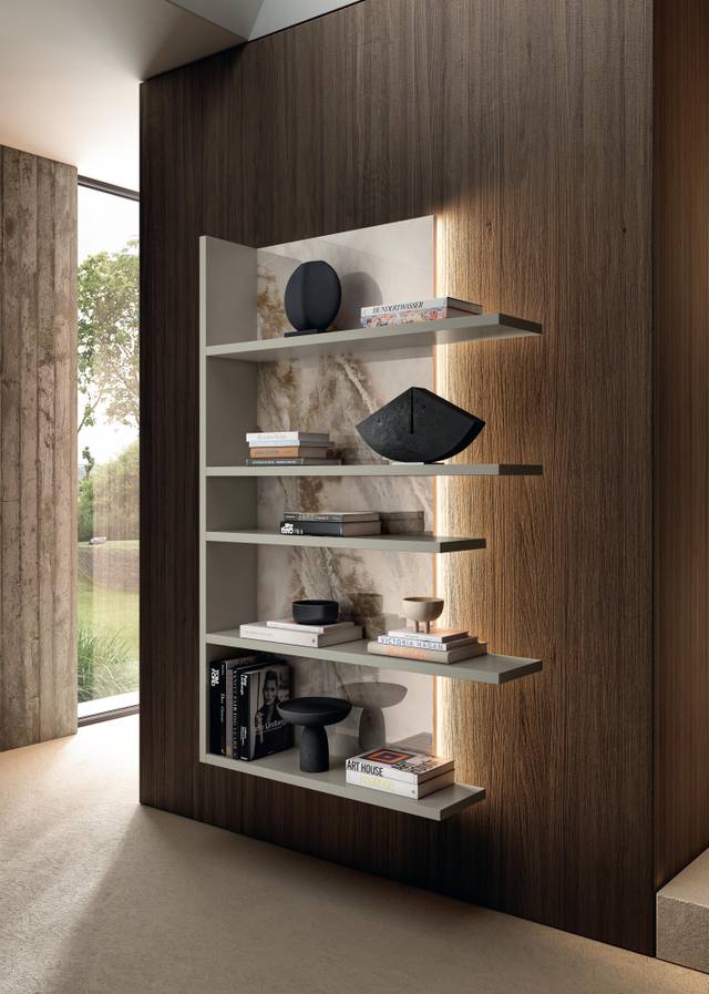 libreria modulare bianca | Libreria Pentagram | LAGO