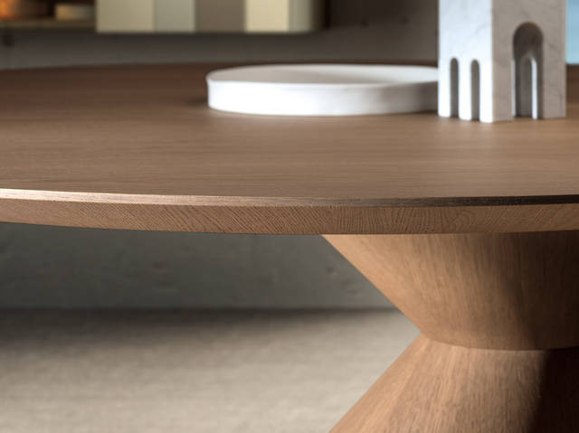 table with wooden base | Chapeau Table | LAGO table with wooden base | Chapeau Table | LAGO