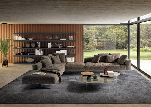 sofá cómodo esquinero marrón | Sofá Air Soft | LAGO