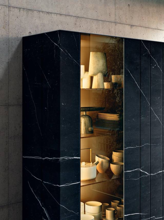 glass unit smoked glass detail | N.O.W. Sideboard | LAGO glass unit smoked glass detail | N.O.W. Sideboard | LAGO