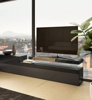 design TV unit with hanging shelf | Air Tv Unit | LAGO design TV unit with hanging shelf | Air Tv Unit | LAGO