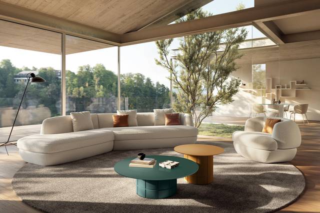 sofá, sillón y mesas de centro para salón moderno | Sofá Biza | LAGO