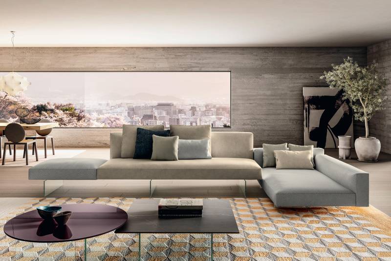 grey and beige modular sofa | Air Sofa | LAGO