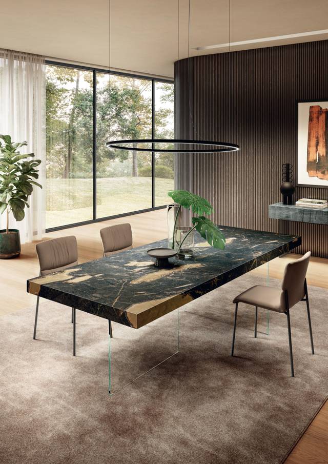 mesa de diseño con tablero rectangular | Mesa Air | LAGO