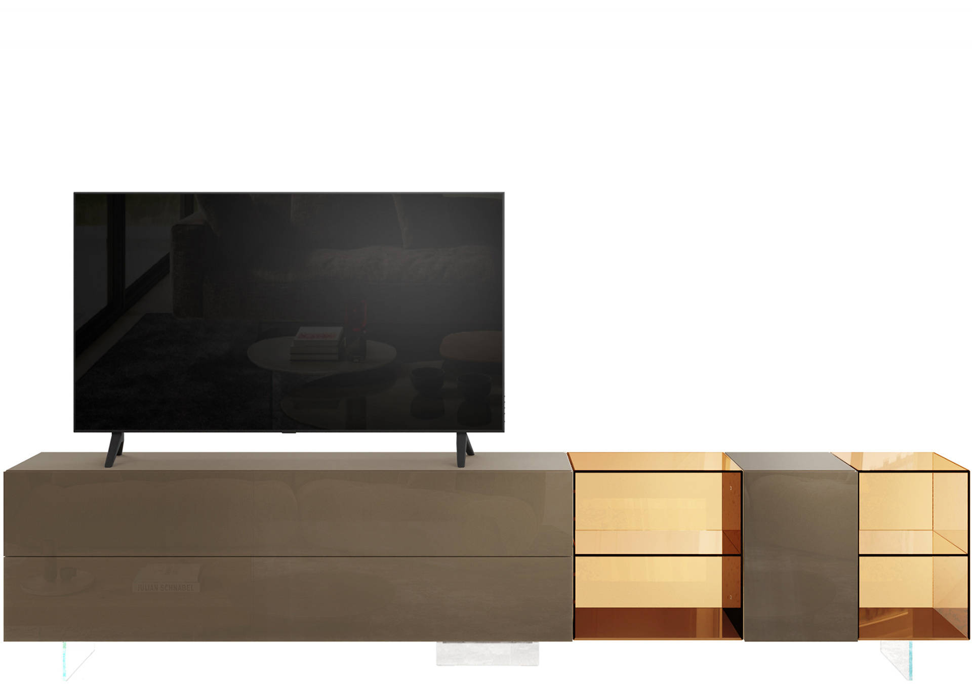 36e8 Glass Tv Unit 2661-1 | LAGO