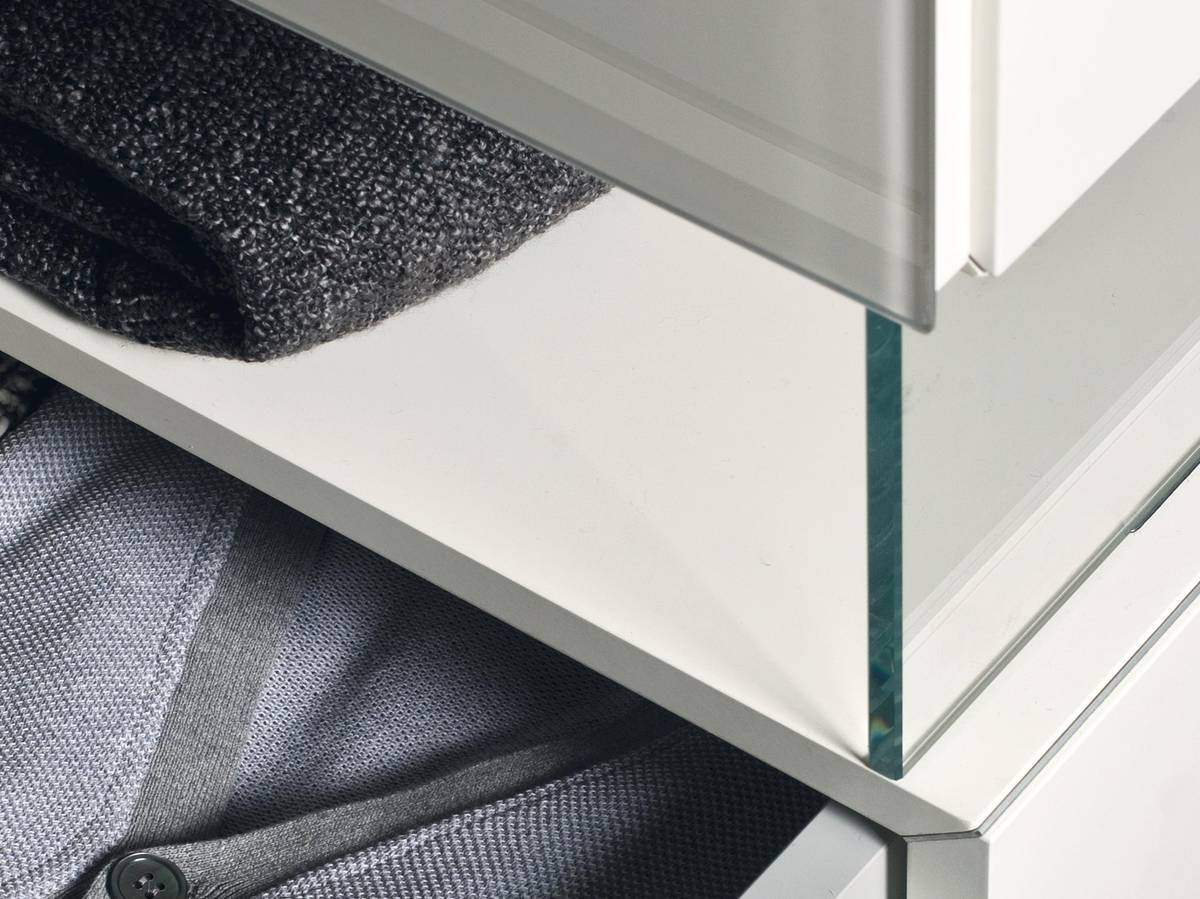 porte profilée chevet blanc | Table de Chevet Air | LAGO