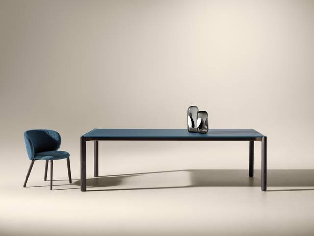 tavolo in legno e vetro con piano sottile |Tavolo Correr Slim | LAGO