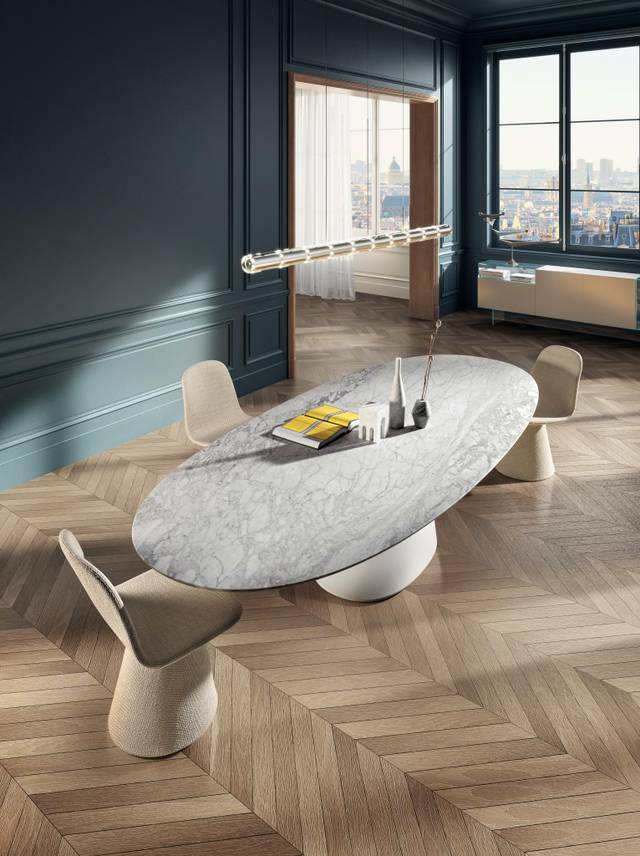 oval marble | Chapeau Table | LAGO