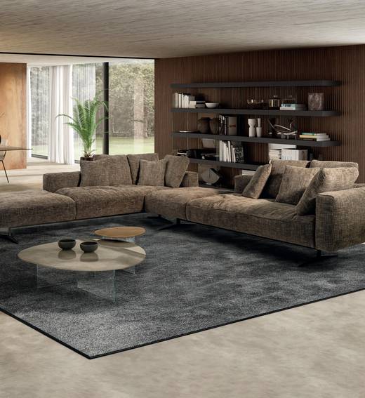 divano angolare moderno marrone | Divano Air Soft | LAGO